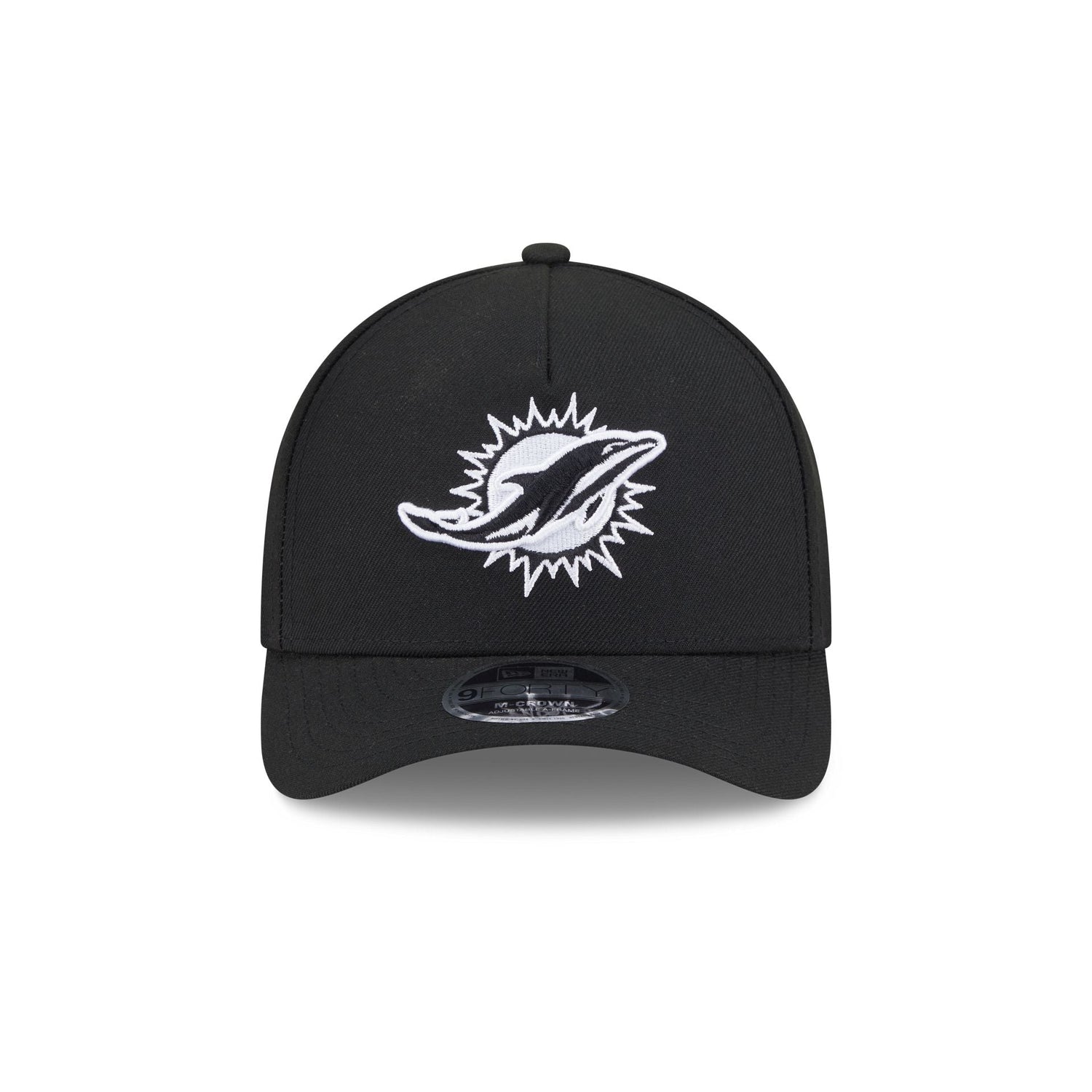 Miami Dolphins Black & White 9FORTY M-Crown A-Frame Snapback Hat