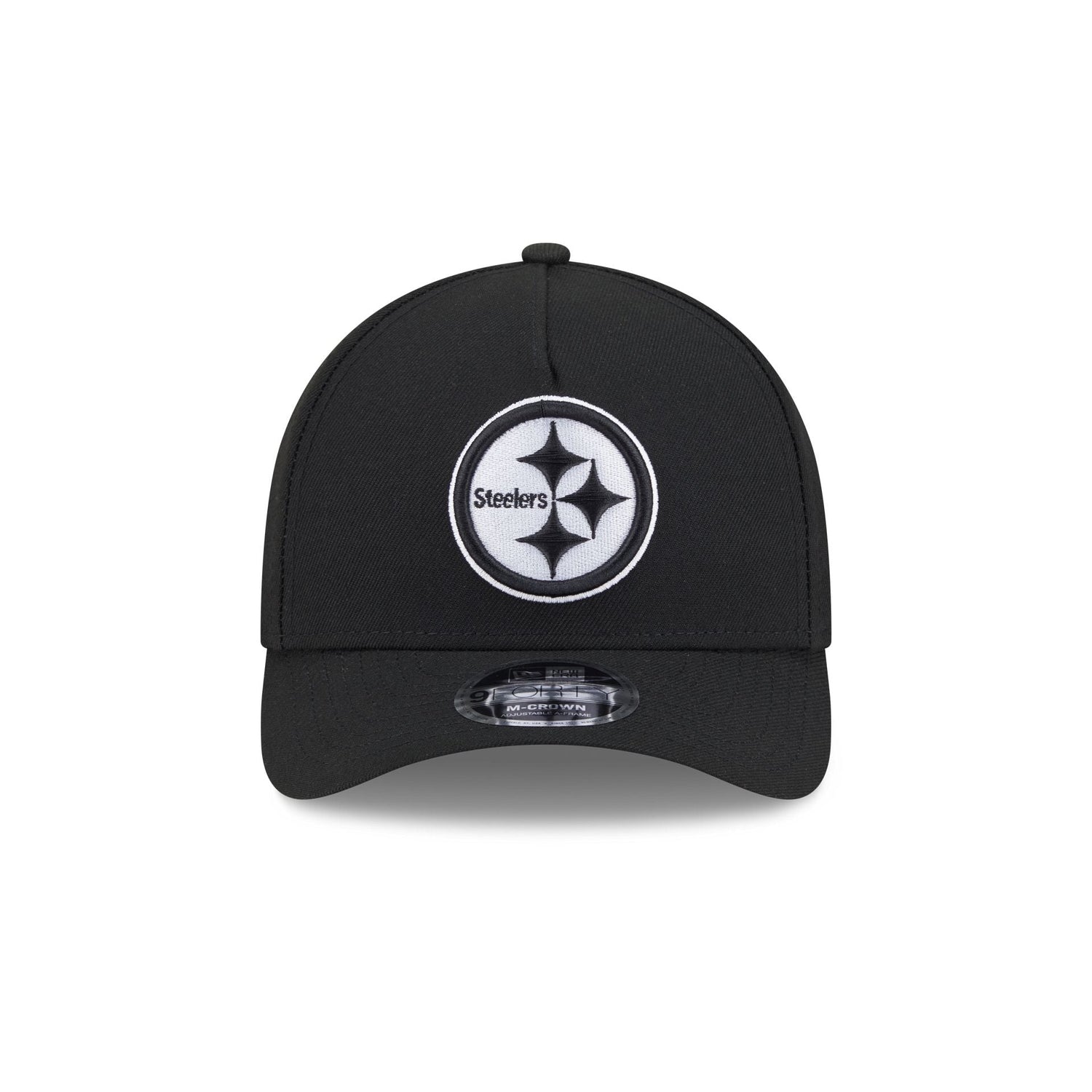 Pittsburgh Steelers Black & White 9FORTY M-Crown A-Frame Snapback Hat