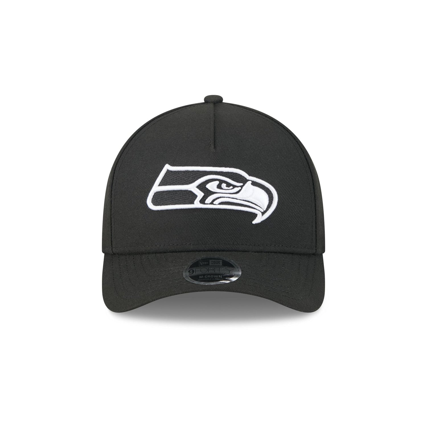 Seattle Seahawks Black & White 9FORTY M-Crown A-Frame Snapback Hat
