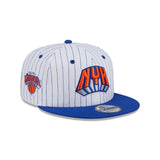 New York Knicks Deceptor Pinstripe 9FIFTY Snapback Hat