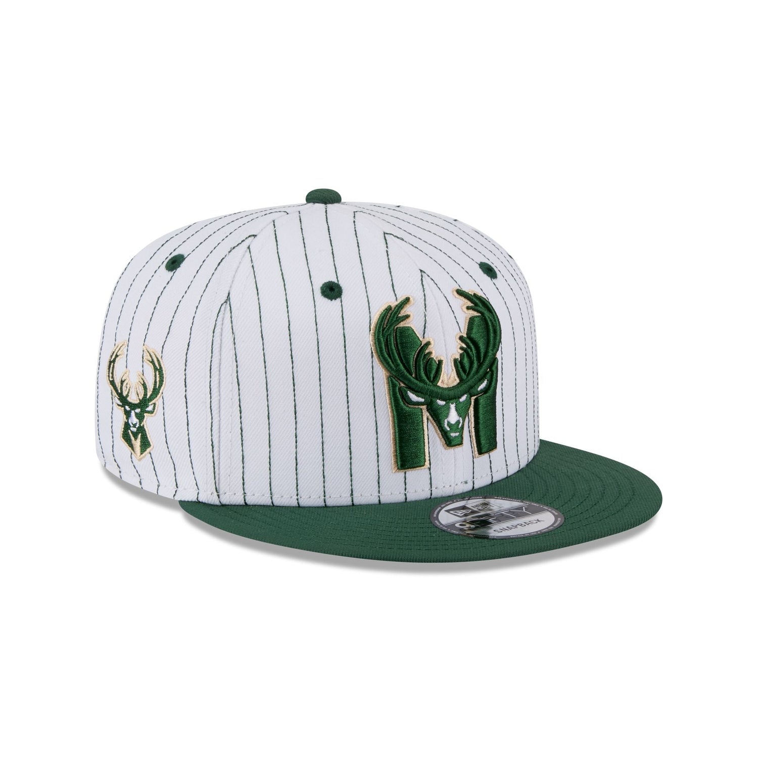Milwaukee Bucks Deceptor Pinstripe 9FIFTY Snapback Hat