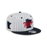 Minnesota Twins Deceptor Pinstripe 9FIFTY Snapback Hat