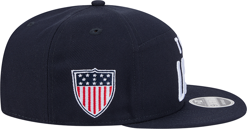 Team USA Olympics New Era Navy Split Panel 9FIFTY Adjustable Snapback Hat
