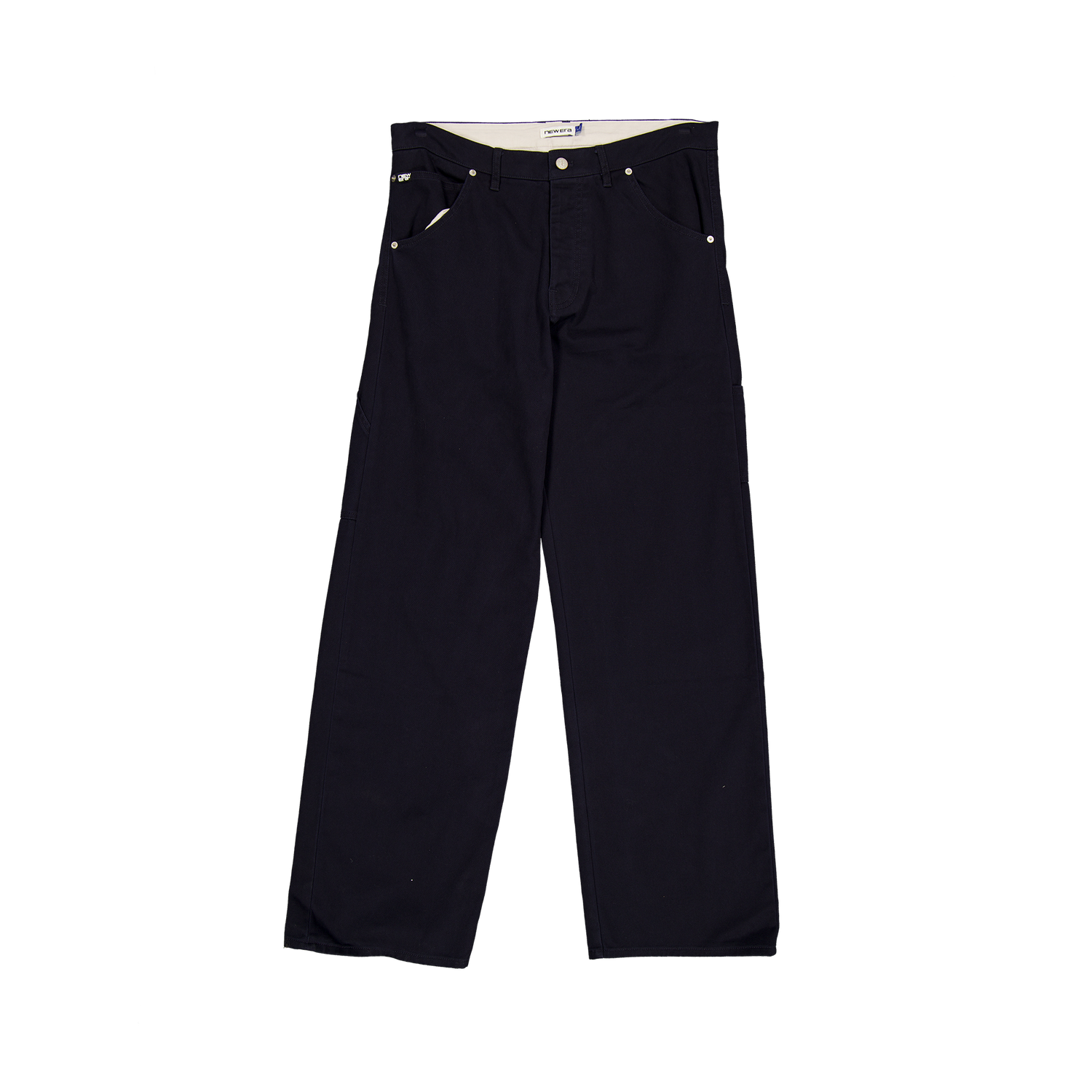 New Era Branded Brushed Cotton Navy Carpenter Pants