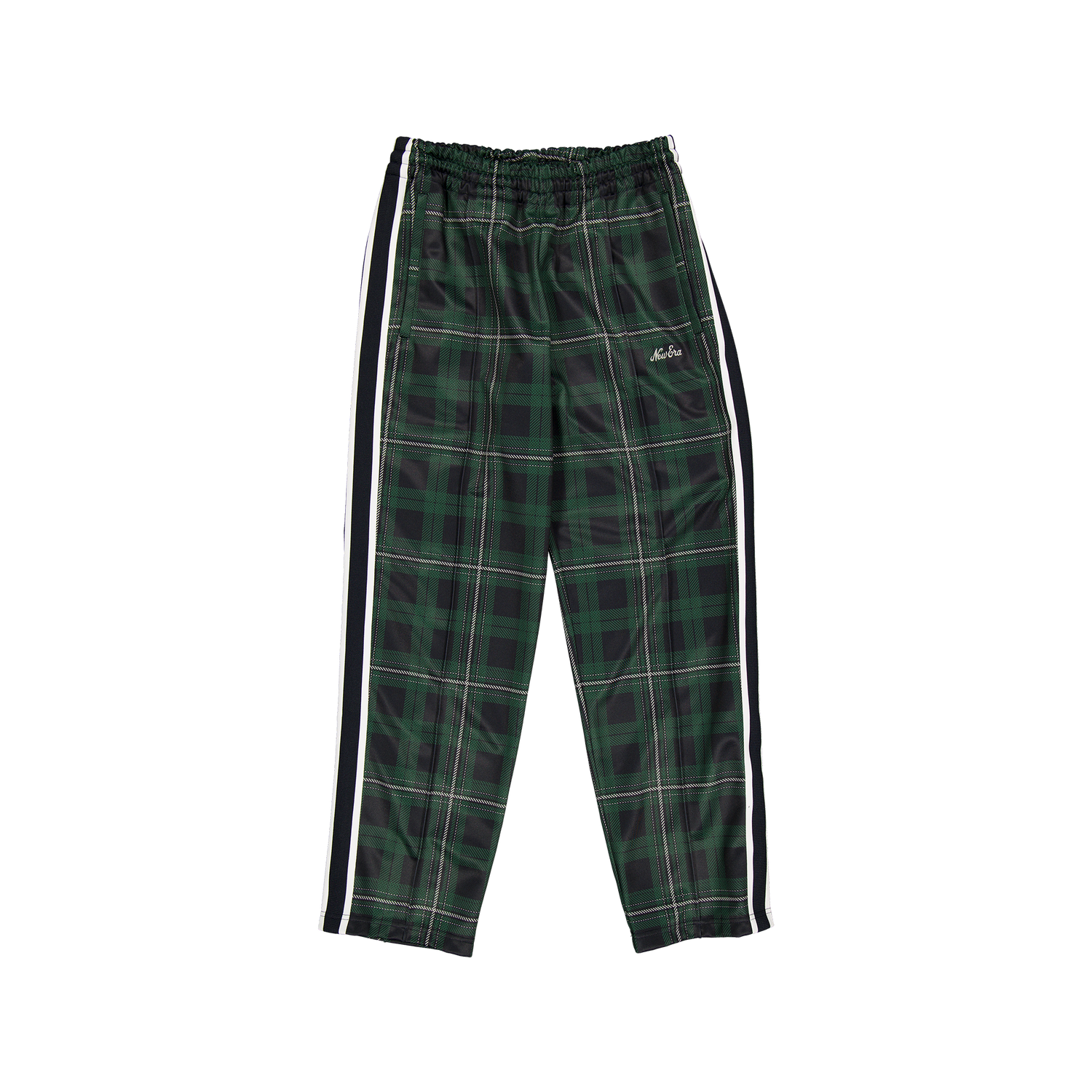 New Era Branded Plaid Navy Track Pants