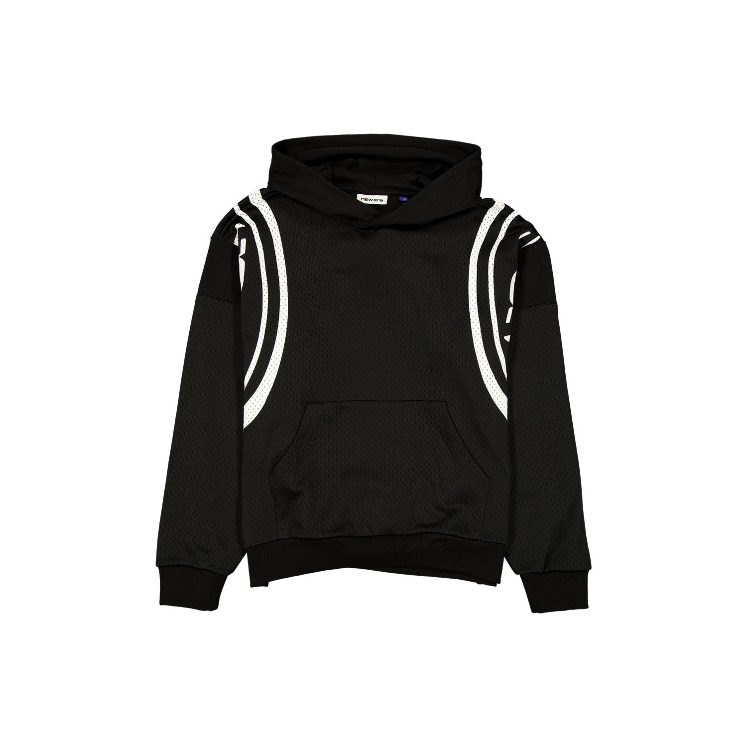 New Era Branded Mesh Combo Black Hoodie