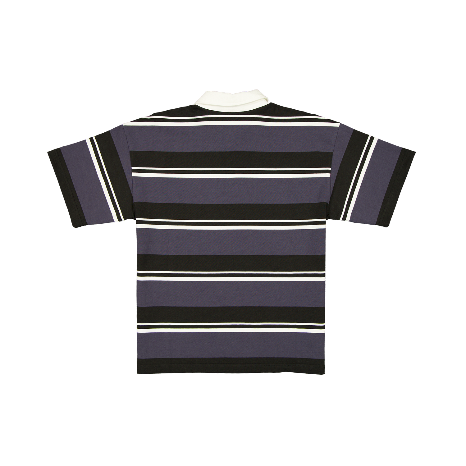 New Era Branded Yarn Dyed Black Rugby Shirt