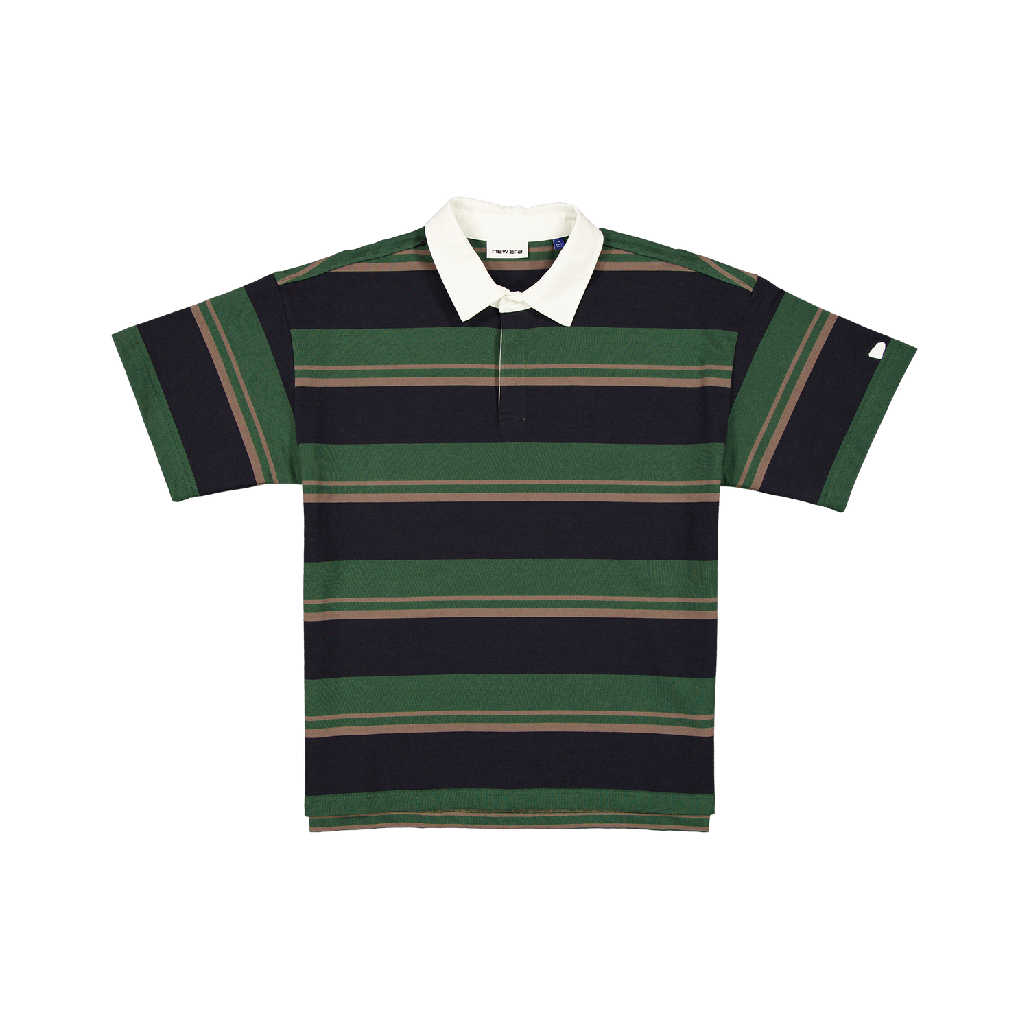 New Era Branded Yarn Dyed Cilantro Green Rugby Shirt