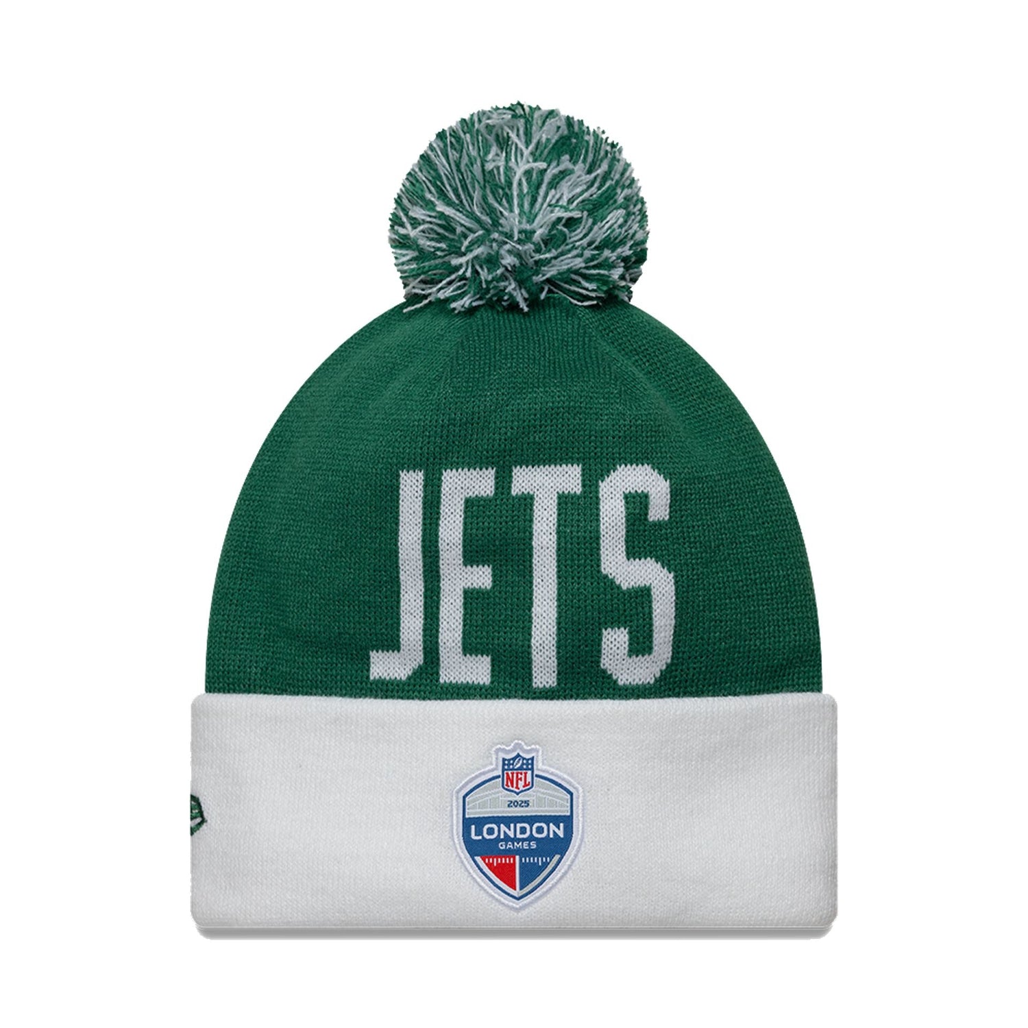 New York Jets London Game Team Pom Knit Hat