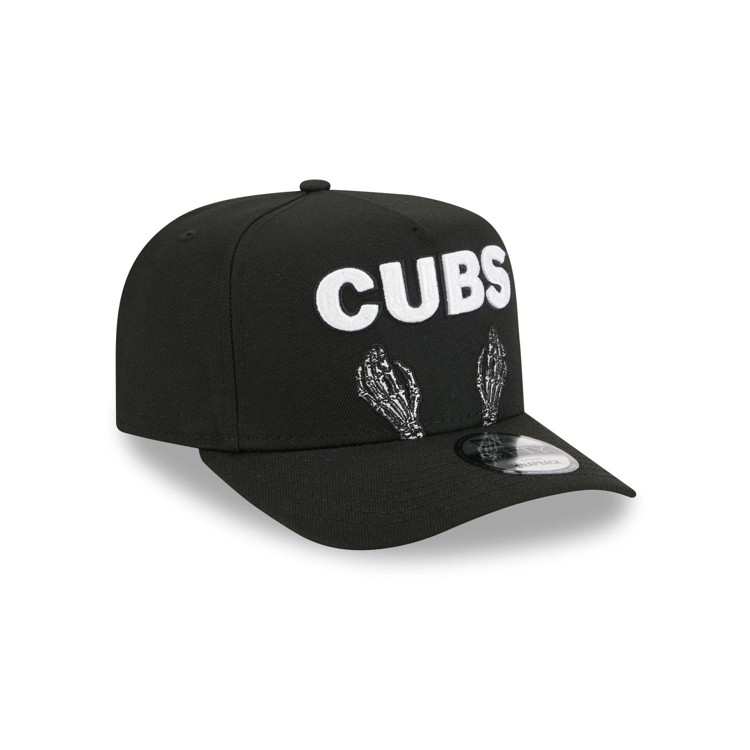 Chicago Cubs Skeletal Script 9FIFTY A-Frame Snapback Hat