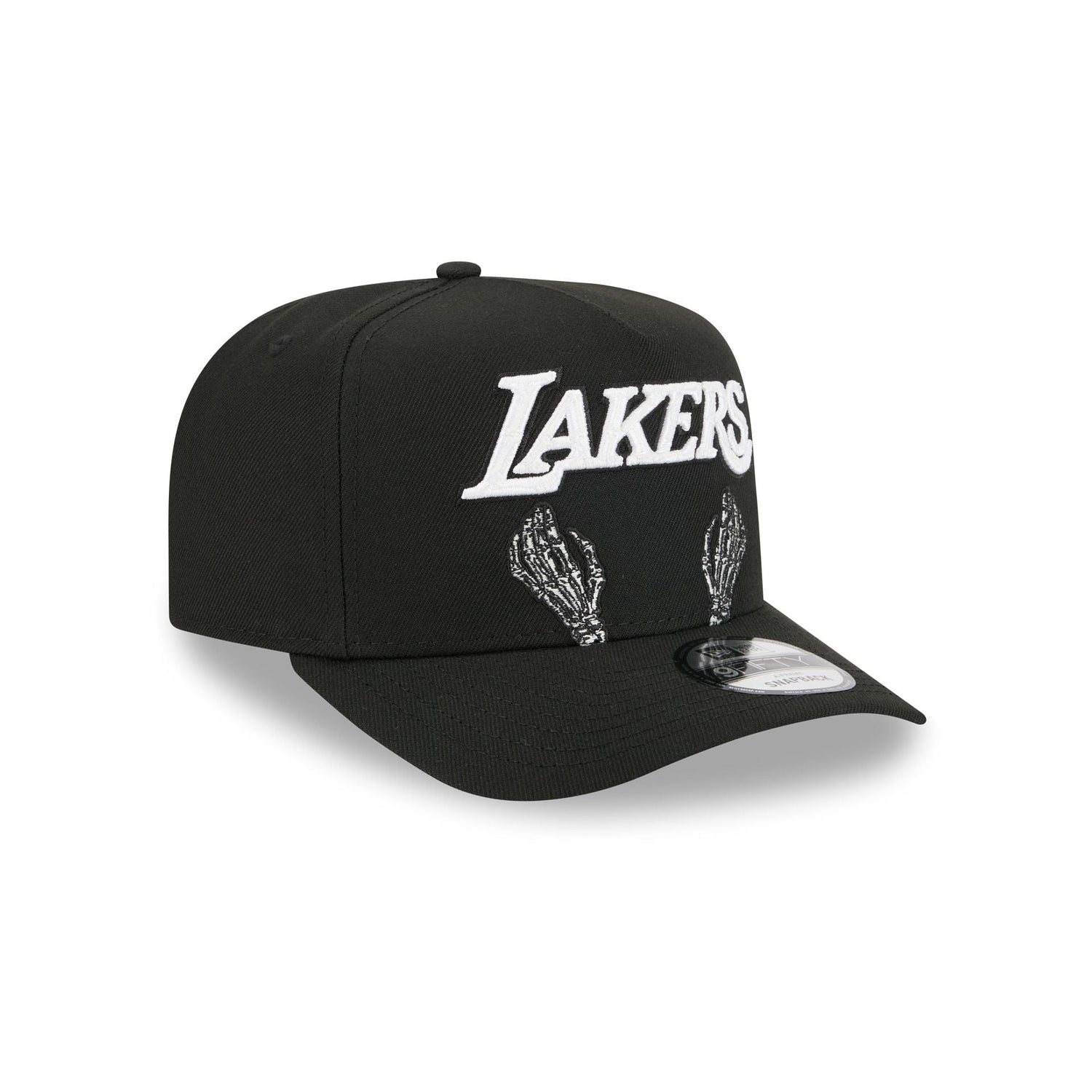 Los Angeles Lakers Skeletal Script 9FIFTY A-Frame Snapback Hat