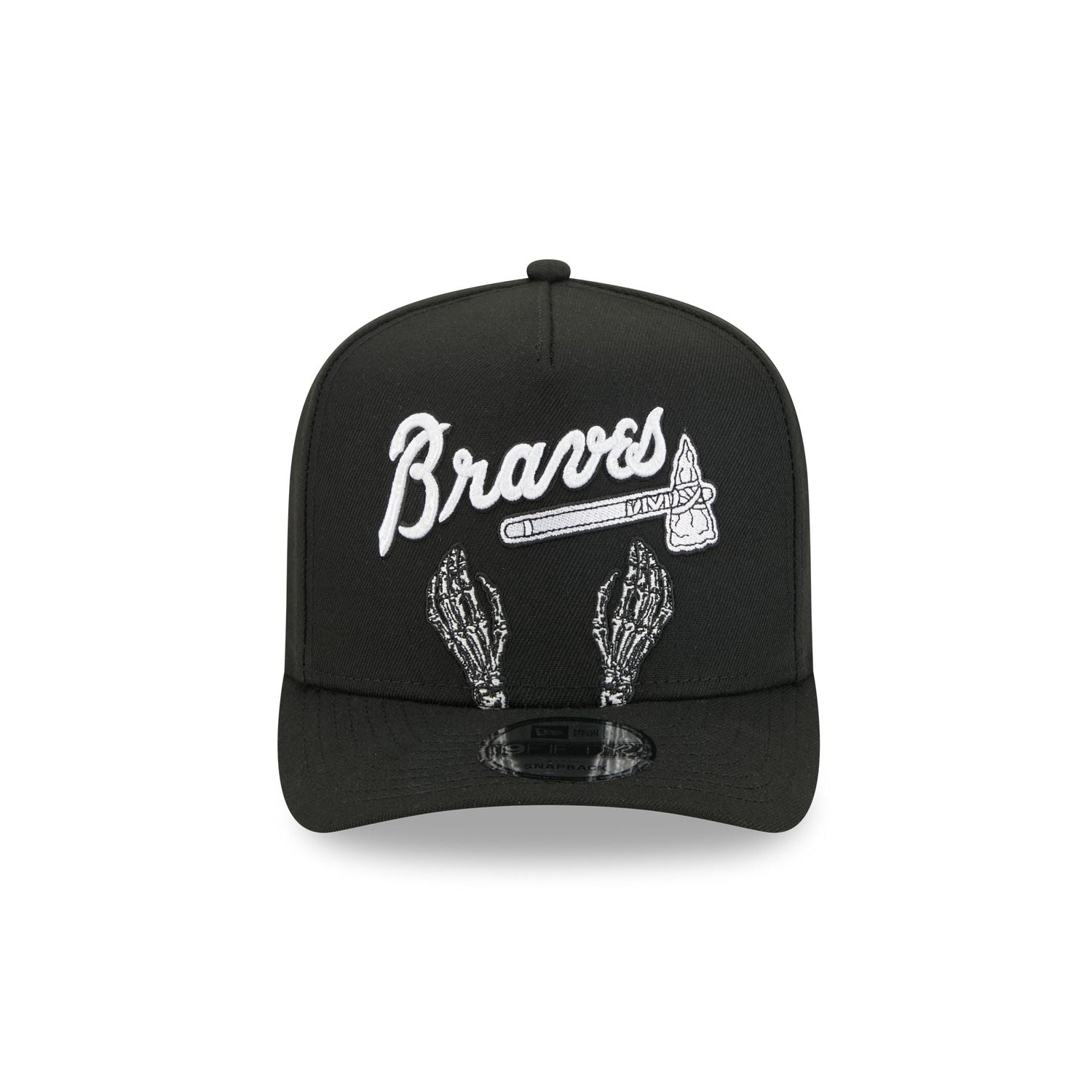 Atlanta Braves Skeletal Script 9FIFTY A-Frame Snapback Hat