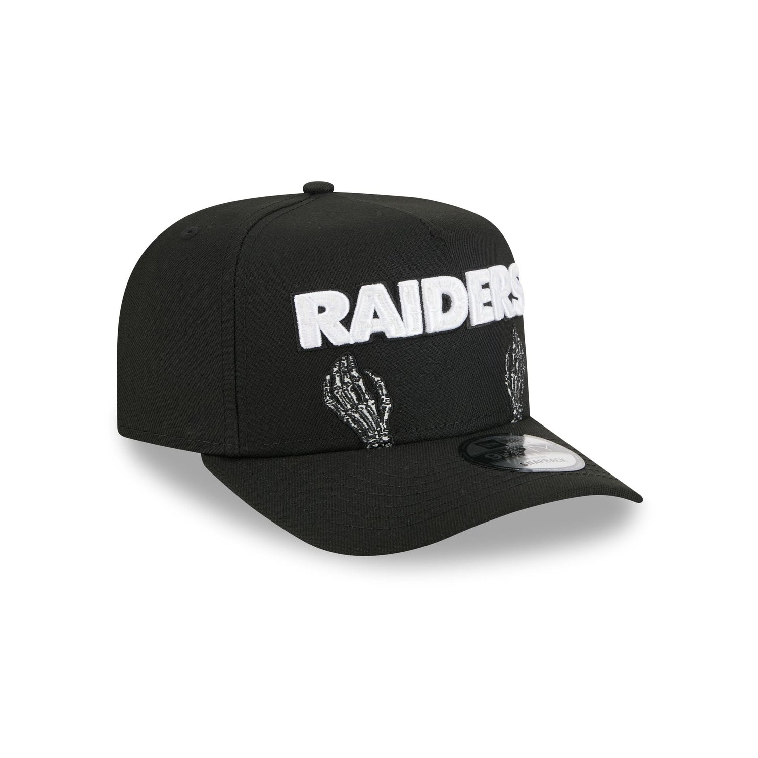 Las Vegas Raiders Skeletal Script 9FIFTY A-Frame Snapback Hat
