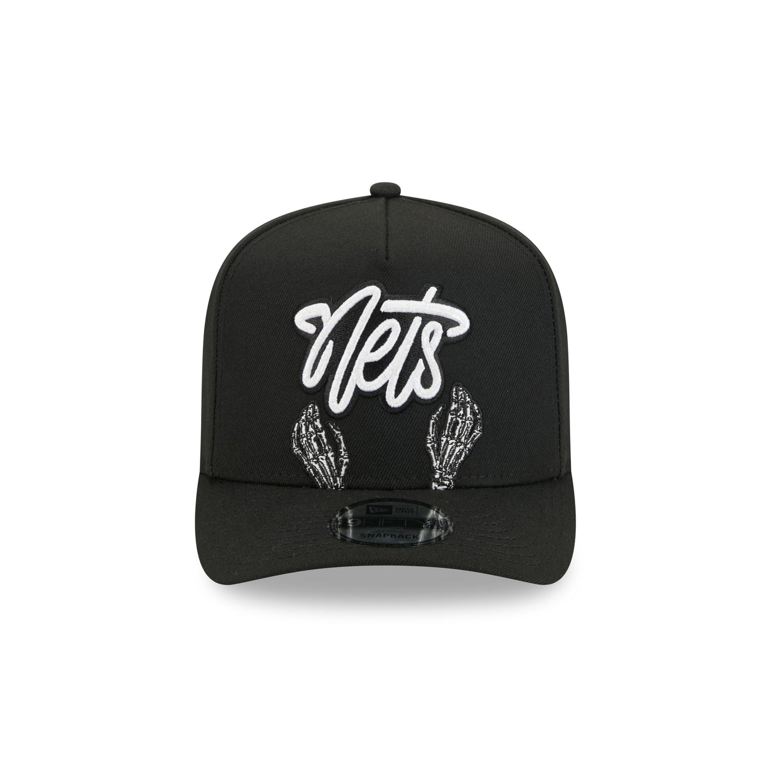 Brooklyn Nets Skeletal Script 9FIFTY A-Frame Snapback Hat