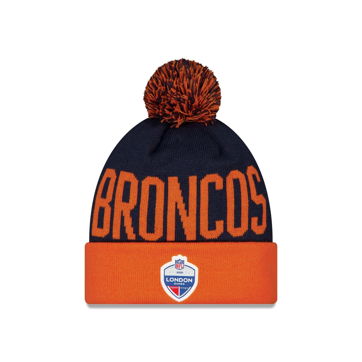Denver Broncos London Game Pom Knit Hat