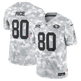 Jerry Rice San Francisco 49ers Nike 2024 Salute to Service Retired   Limited Jersey - Arctic Camo