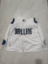 JUST DON Dallas Mavericks White Pocket Shorts