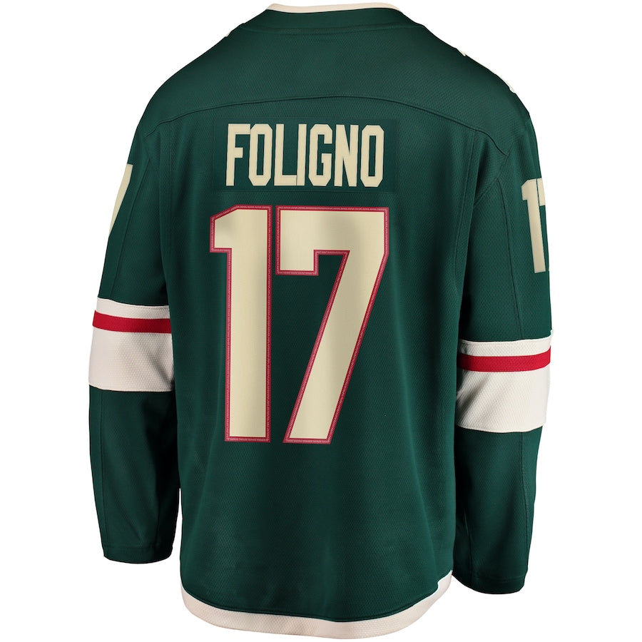 Marcus Foligno Minnesota Wild   Breakaway Jersey - Green