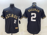 Men's Houston Astros Alex Bregman #2 Black Alternate  Player Jersey