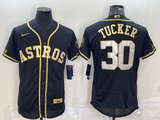 Men's Houston Astros Kyle Tucker #30 Black  Player Jersey