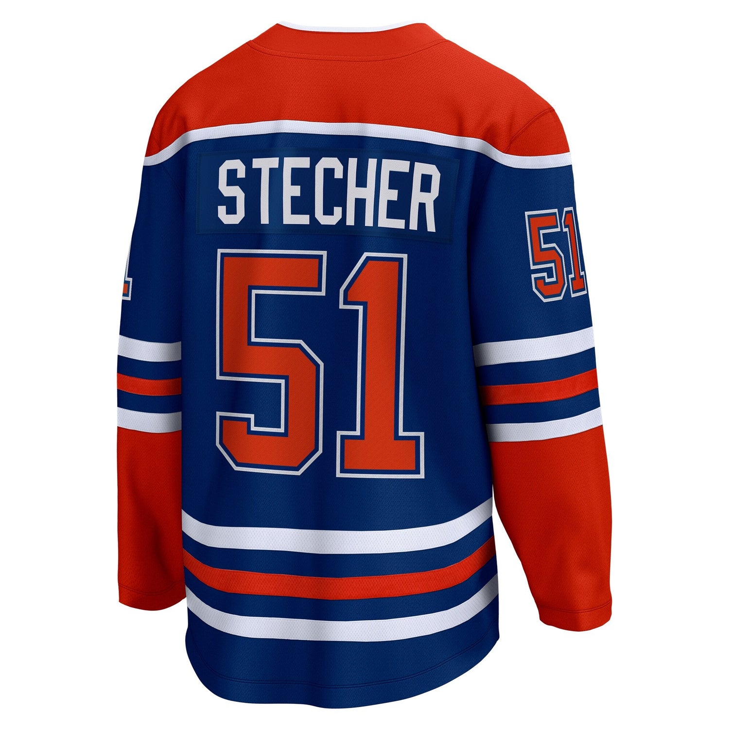Troy Stecher Edmonton Oilers   Home Premier Breakaway  Jersey - Royal