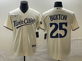 Men's Minnesota Twins Byron Buxton #25 Beige Alternate  Player Jersey