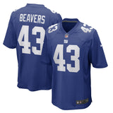 Darrian Beavers New York Giants Nike Game   Jersey - Royal