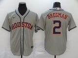 Men's Houston Astros Alex Bregman #2 Gray  Baseball Jersey