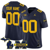 Custom Michigan Wolverines Jersey 2025 Vapor Limited Navy - All Stitched