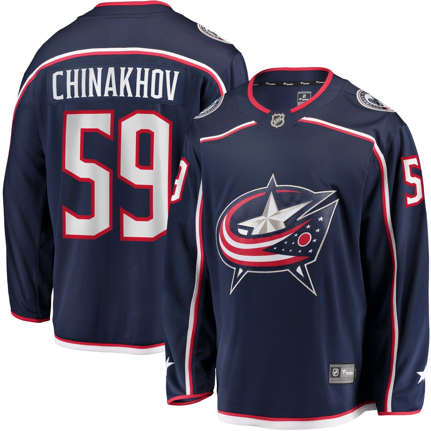 Yegor Chinakhov Columbus Blue Jackets   Home Breakaway  Jersey - Navy