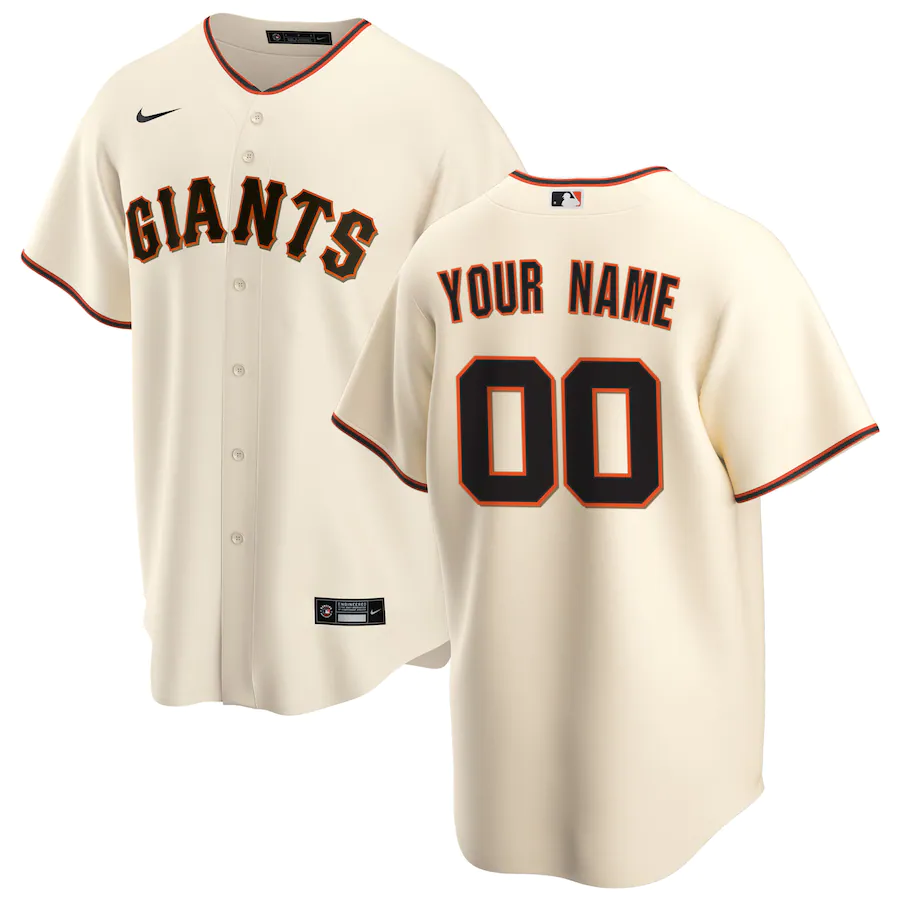 Men's San Francisco Giants Cream Home Custom Jersey