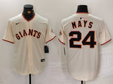 Men's San Francisco Giants Willie Mays #24 Cream Home Player Jersey