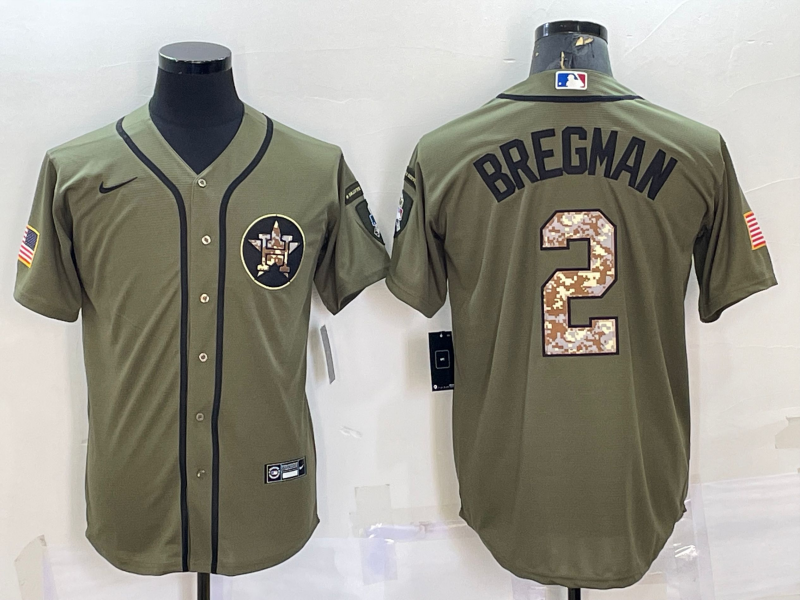 Men's Houston Astros Alex Bregman #2 Green Player Jersey