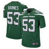 Zaire Barnes New York Jets Nike  Game Jersey - Gotham Green