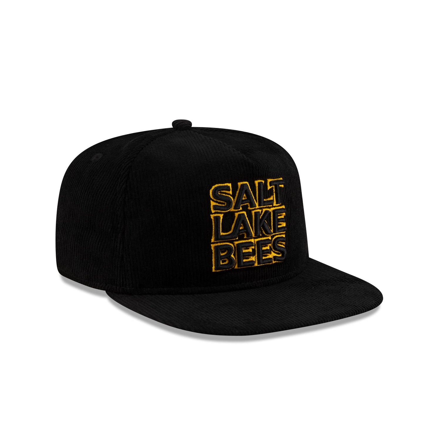 Salt Lake Bees Black Corduroy Golfer Hat