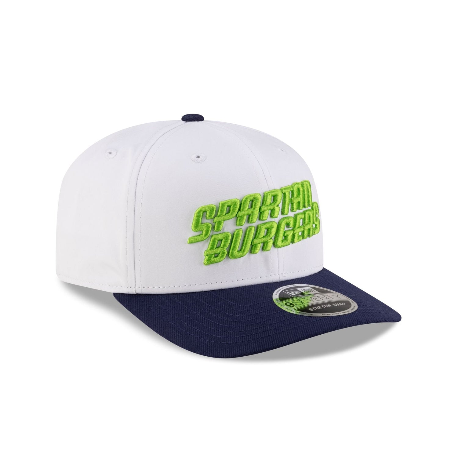 Hub City Spartanburgers Optic White 9SEVENTY Stretch-Snap Hat