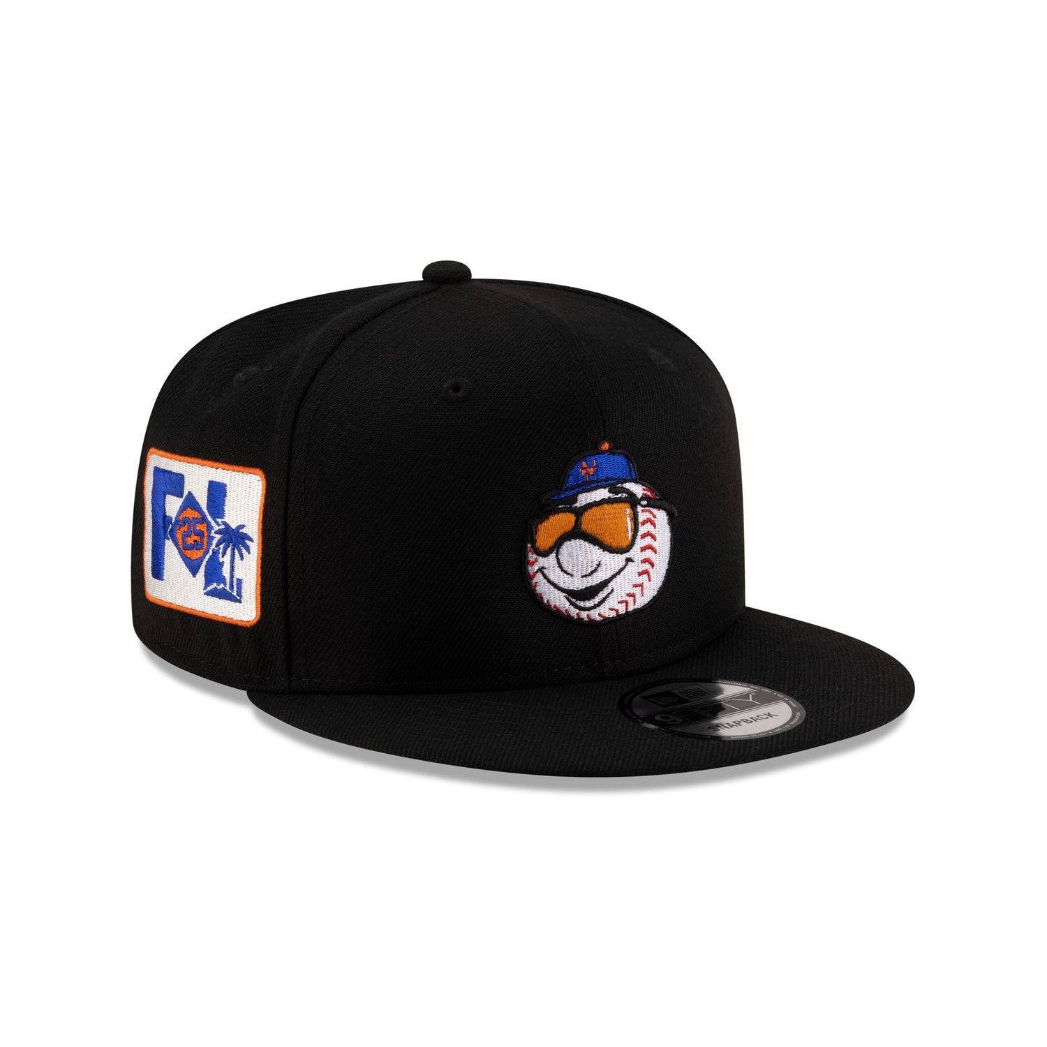 New York Mets Mr. Met Black 9FIFTY Snapback Hat