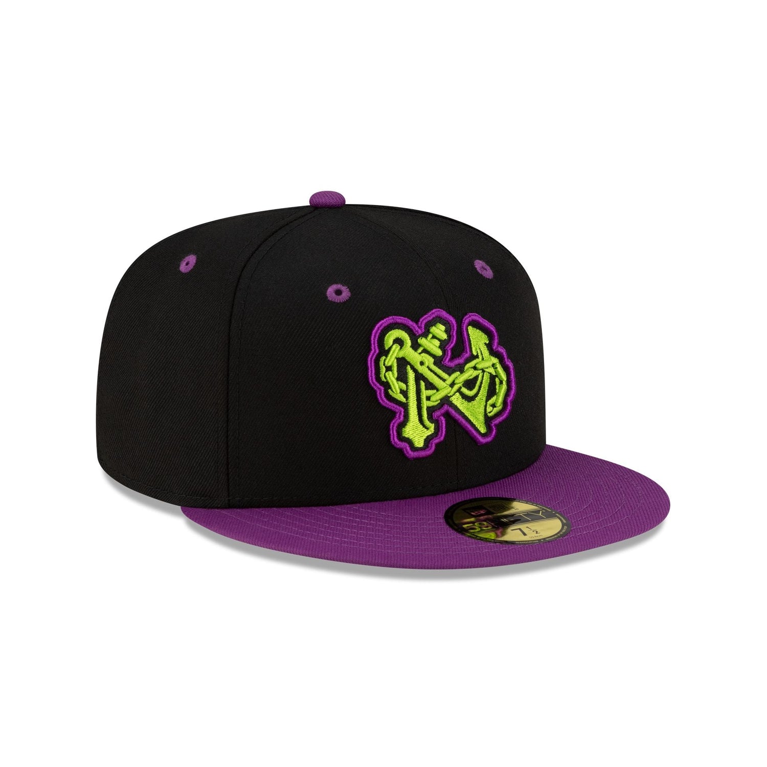 Norfolk Tides Halloween Purple 59FIFTY Fitted Hat