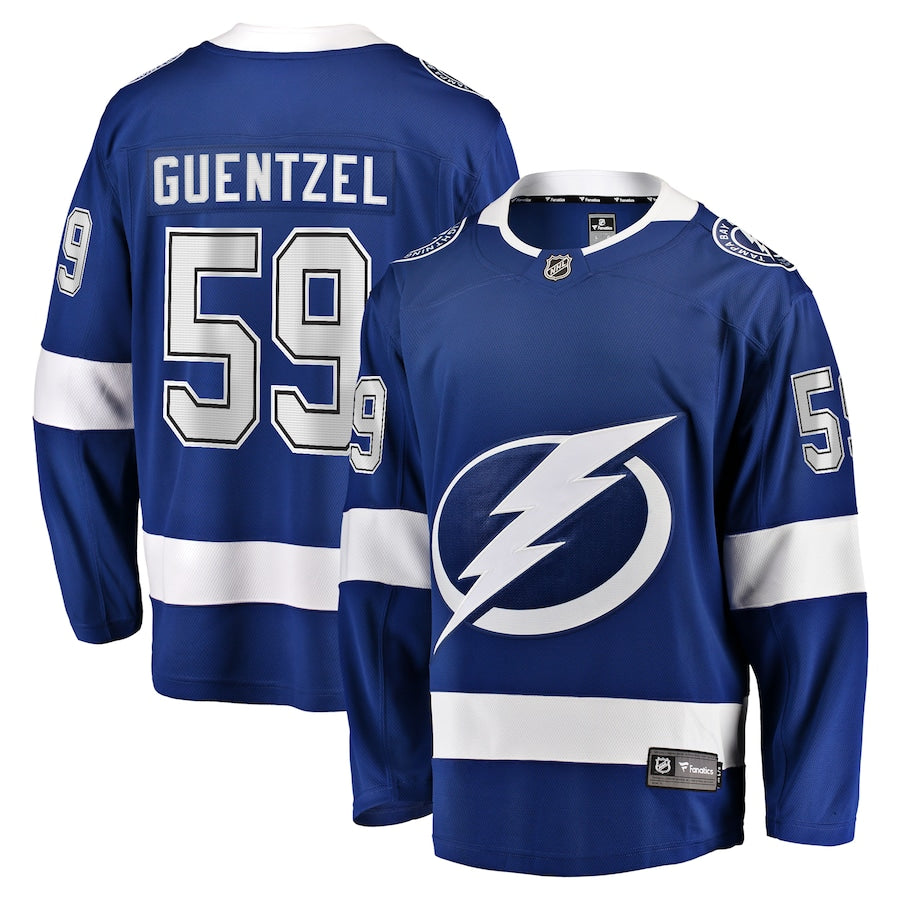 Men's Tampa Bay Lightning Jake Guentzel Fanatics Blue Home Premier Breakaway Player Jersey