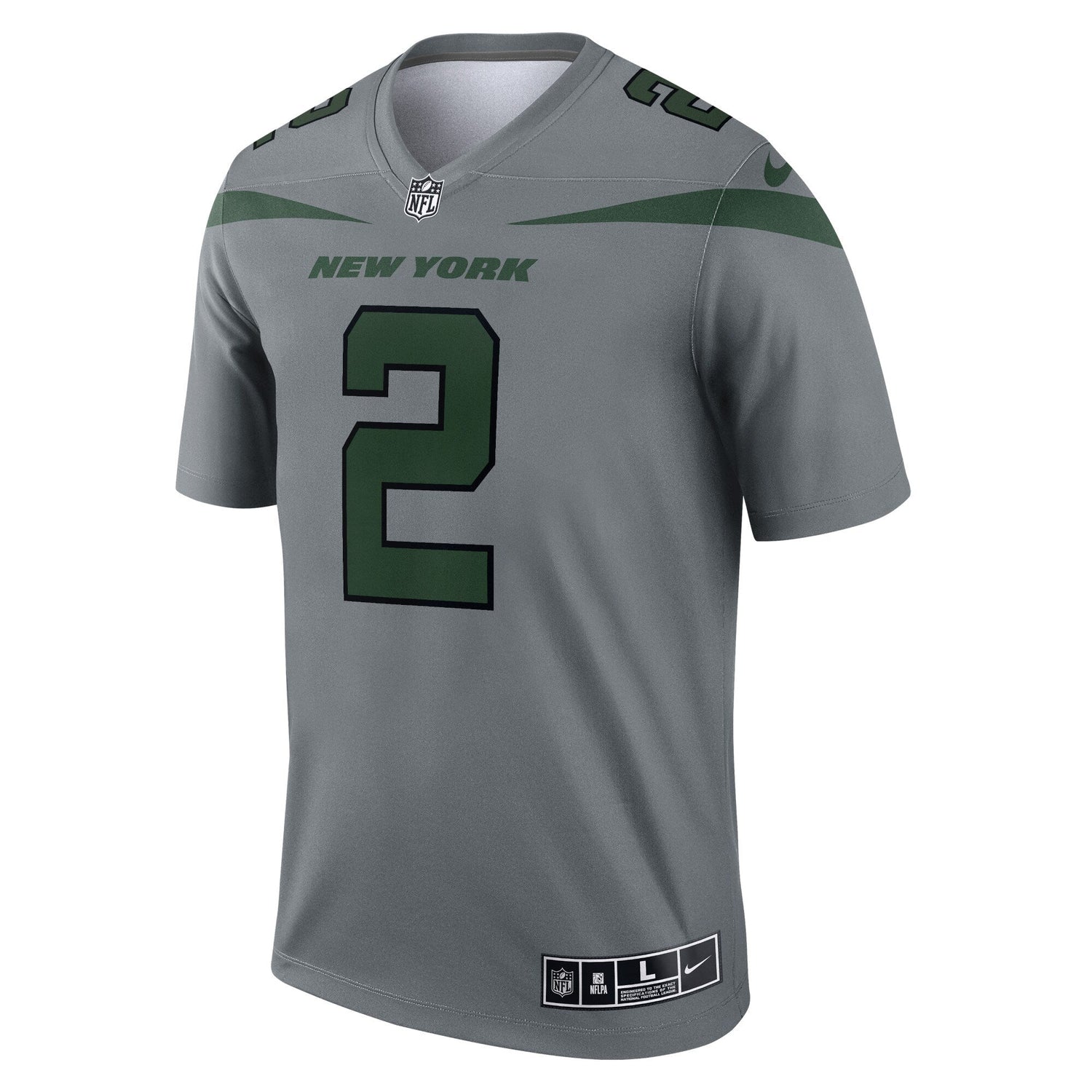 Zach Wilson New York Jets Nike Inverted Legend Jersey - Gray