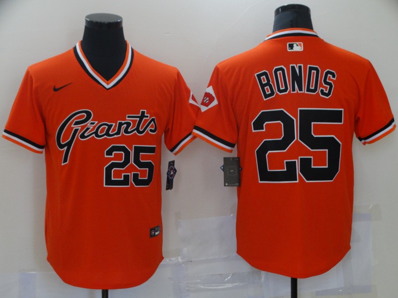 Men's San Francisco Giants Barry Bonds #25 Orange  Player Jersey