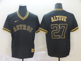 Men's Houston Astros Jose Altuve #27 Black  Player Jersey