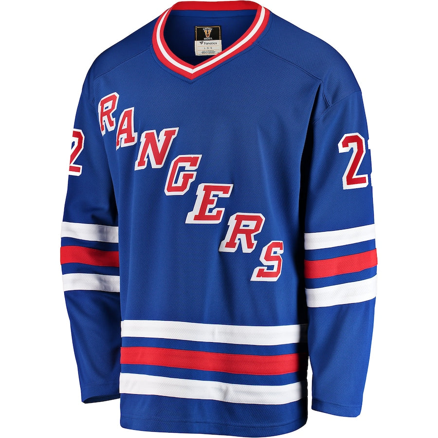 Mike Gartner New York Rangers   Premier Breakaway Retired  Jersey - Blue