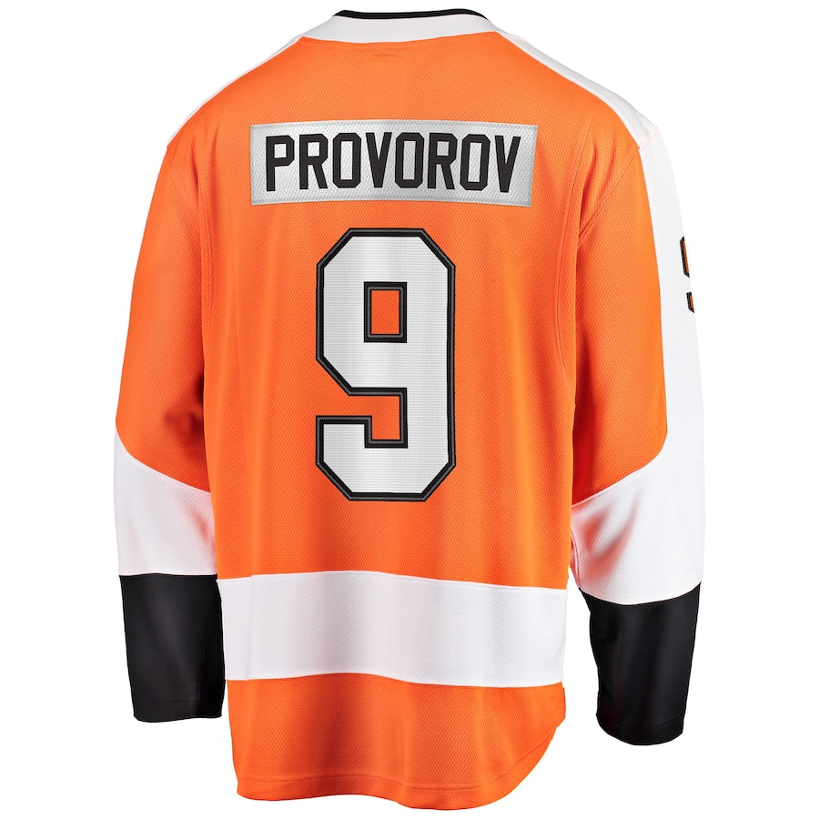 Men's Philadelphia Flyers Ivan Provorov Fanatics Orange Home Breakaway Jersey
