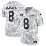 Aaron Rodgers New York Jets Nike 2024 Salute to Service Limited Jersey - Arctic Camo