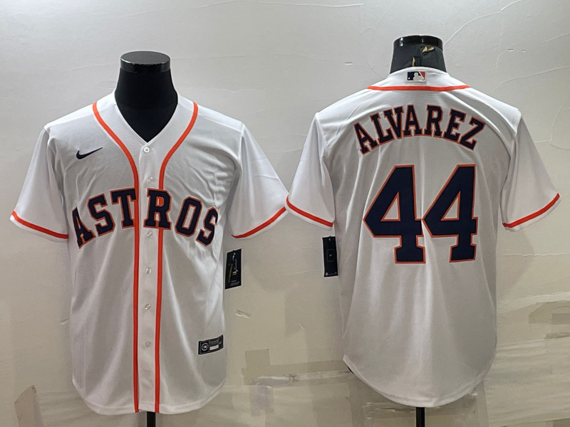 Men's Houston Astros Yordan Alvarez #44 White Home  Jersey