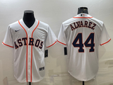 Men's Houston Astros Yordan Alvarez #44 White Home  Jersey