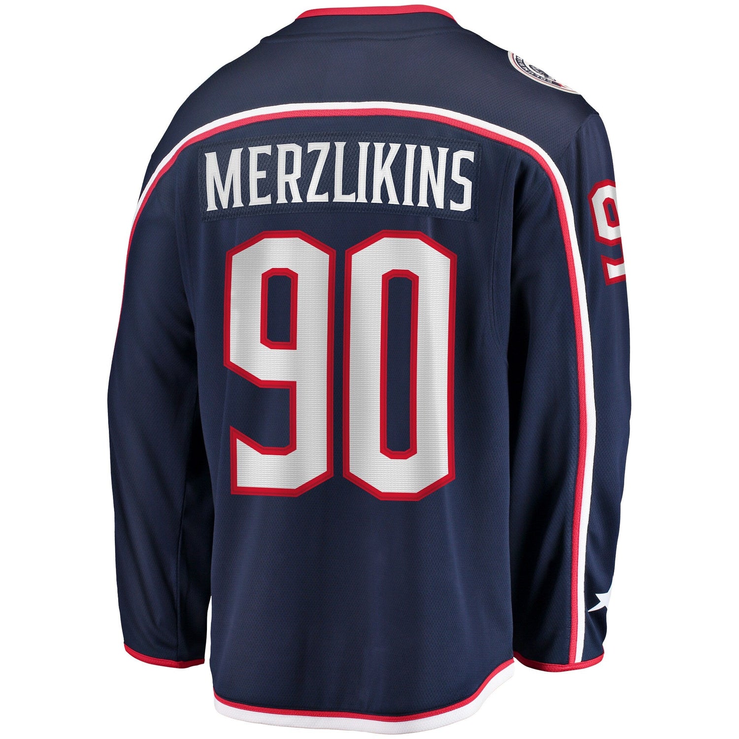 Elvis Merzlikins Columbus Blue Jackets   Home Breakaway  Jersey - Navy
