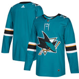 Men's San Jose Sharks adidas Teal Home Authentic Blank Jersey