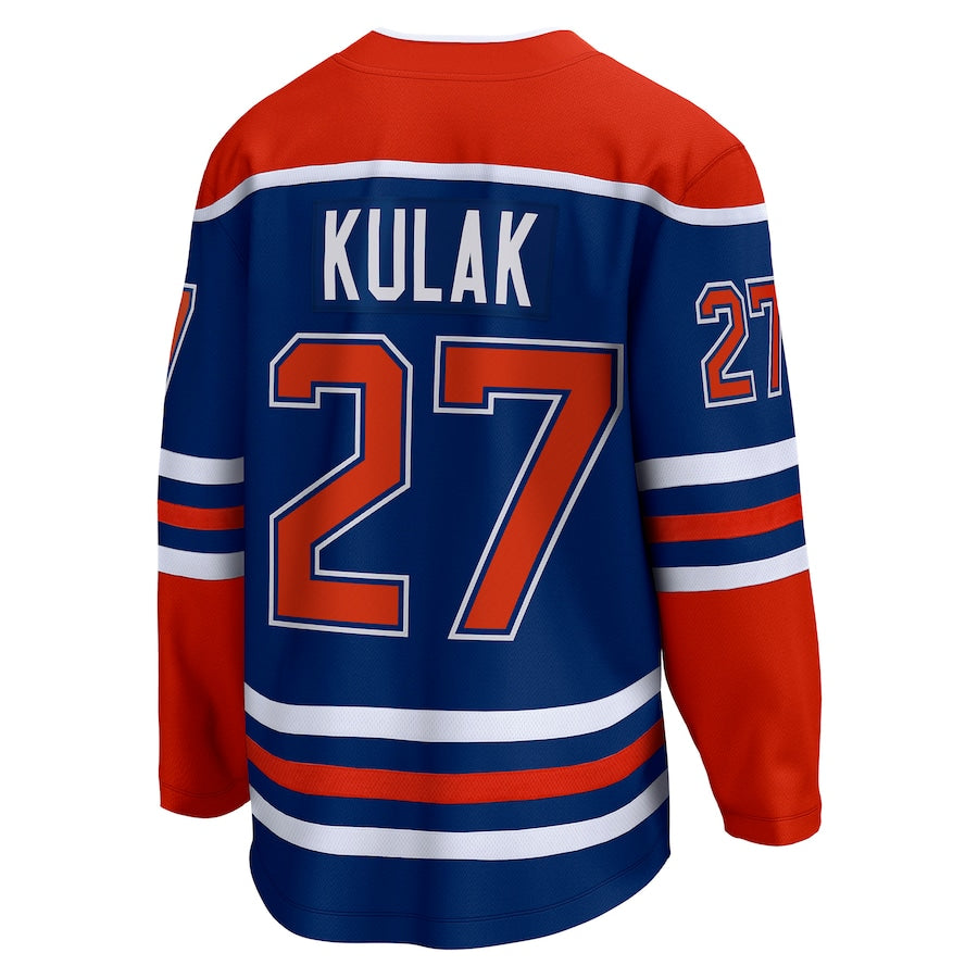 Brett Kulak Edmonton Oilers   Home Breakaway  Jersey - Royal